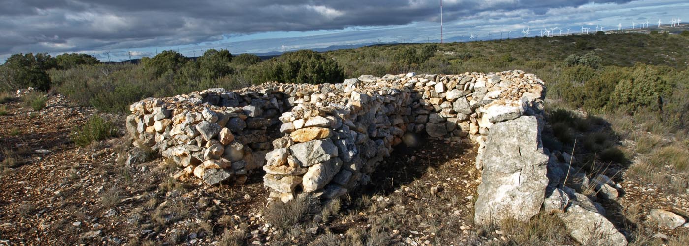 Trinchera hecha de piedra seca