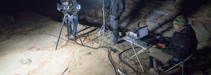 Escanando yacimiento paleontológico con laser escaner